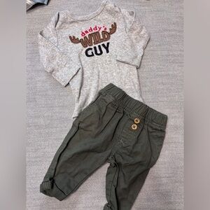 5/$20 Carter's Gray and Green Kids Matching Set